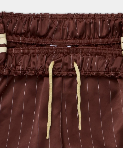 adidas Originals Pinstripe Satin Shorts KC4236 – Brown - Image 3 of 4