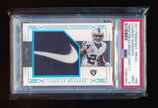 PSA 9 CHARLES WOODSON 2017 NATIONAL TREASURES TREMENDOUS NIKE LOGO PATCH #D 1/1