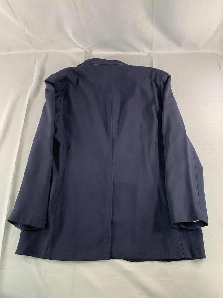 Vintage Eagle Clothes Blazer Mens Large Navy Blue Gold Button Sport Coat Lined - Изображение 2 из 4