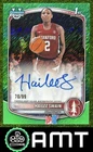 Hailee Swain Auto 2025-26 Bowman 70/99 Chrome Green Shimmer Refractor CPA-HS