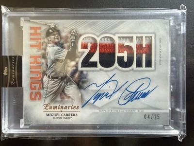 Miguel Cabrera 2019 Luminaries Hit Kings 3C Patch On-card Auto /15
