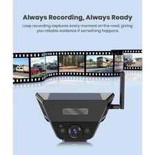 7.2" Wireless Backup Camera Solar Magnetic Mount 1080P HD RV Truck Trailer