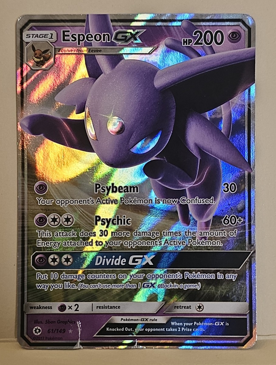 Pokmon TCG Espeon GX Holo Ultra Rare Card 2017 Sun & Moon Base Set 61/149