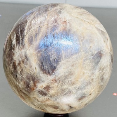 Natural Gray moonstone sphere quartz Crystal ball Healing 3080G (6.8LB)