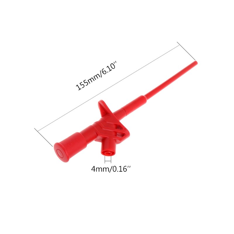 1 Pair Insulated Quick Test Hook Clip 10AVoltage Electric Flexible ...