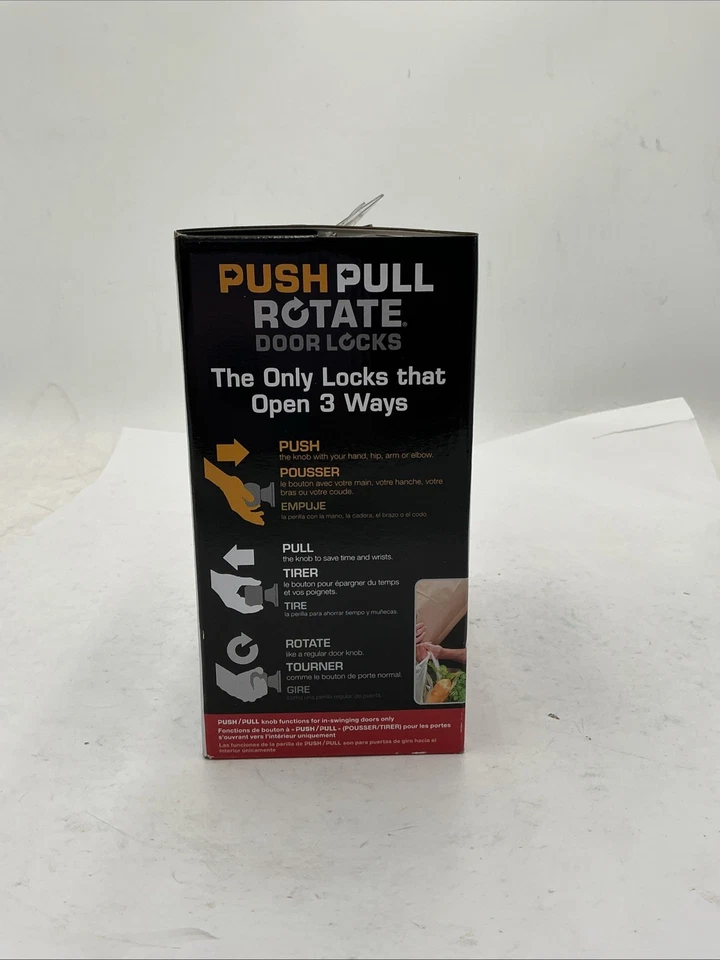 (Lote de 2) Cerradura combinada de cerrojo para puerta exterior Brinks SN Push Pull Girate 23081-119 Foto 3 de 4