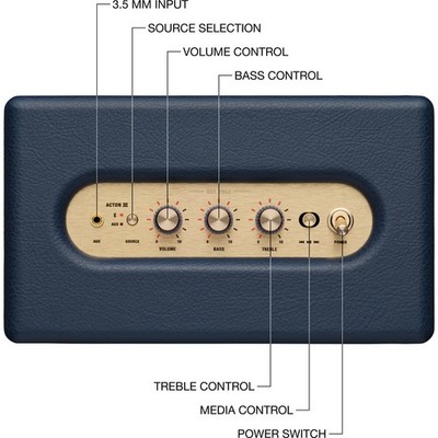 Marshall Acton III Bluetooth Home Speaker - Midnight Blue 1008131