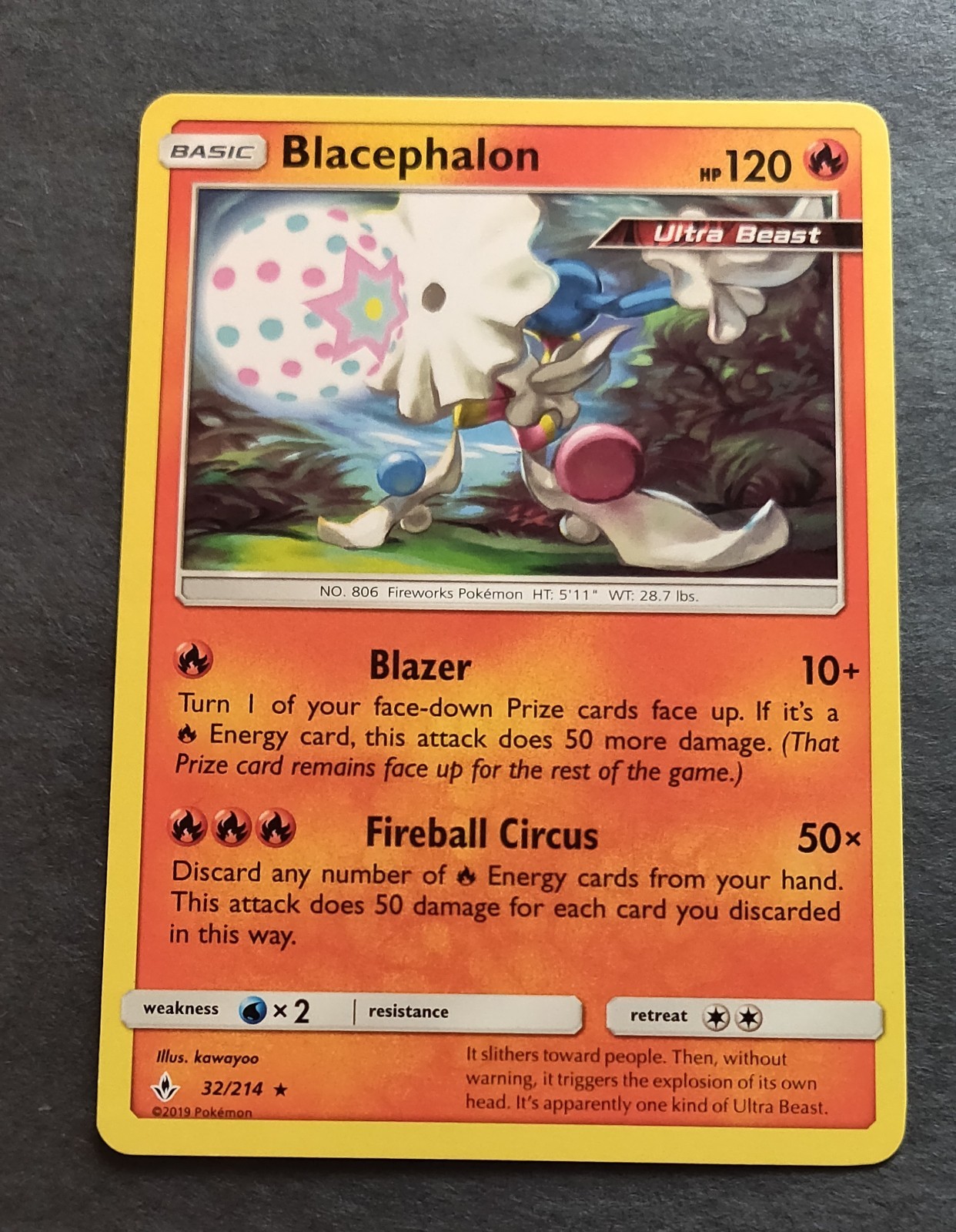 Blacephalon 32/214 Sm-Unbroken Bonds Rare Pokemon Tcg Card Lightly Playe