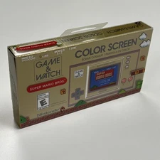 Nintendo Game & Watch (New) Super Mario Bros Handheld Console Clock Video Game. 