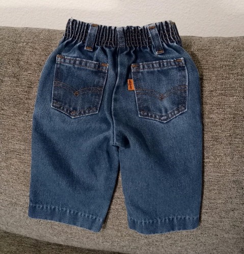 Vintage Little Levi's Orange 🔥 Tab Denim Jeans 6-12 Months