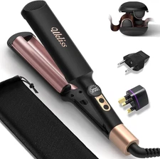 Crimper Hair Tool Mini 0.4 Inch Travel Waver Hair Tool for Women Small Double Ba