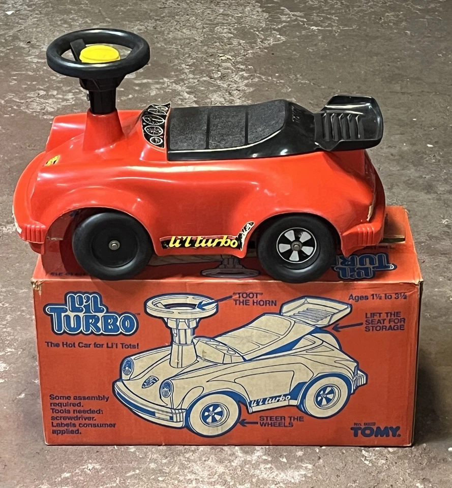 DE COLECCIÓN TOMY #6022 "LiL' TURBO" PORSCHE CHILD'S RIDE ON TOY con CAJA ORIGINAL Foto 2 de 4