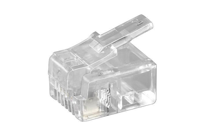 MicroConnect KON501-10R Modular Plug RJ11 6P4C. 10pcs