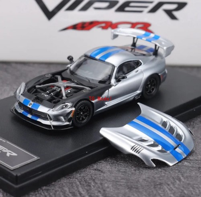 #ad TG HM 1:64 Silver Blue Viper MK3 ACR Coupe Sports Model Diecast Metal Car New $36.99
