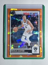 2023-24 Panini NBA Hoops Premium Stock - Orange Ice Prizm #259 Nic Claxton /125