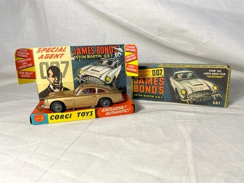 Vintage Orig 1st Issue 1966 Corgi #261 James Bond 007 Aston Martin DB5 Boxed and