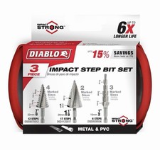 Diablo Tools Impact Step Drill Bit Set 12 78 1-18 Dsds003 - Brand New Diablo Tools Impact Step Drill Bit Set 12 78 1-18 Dsds003 - Brand New