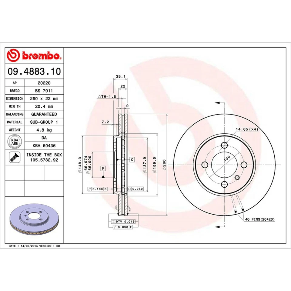 Rotores de freno de disco delanteros Brembo pastillas de freno para BMW 318i 1991 BMW 318is 1991 Foto 2 de 4
