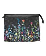 Authentic LOUIS VUITTON Monogram Eclipse 20SS Floral Voyage Pochette M69053 Used