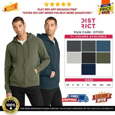 District DT1103 Men's Premium Perfect Weight Fleece Full Zip Long Sleeve Hoodie