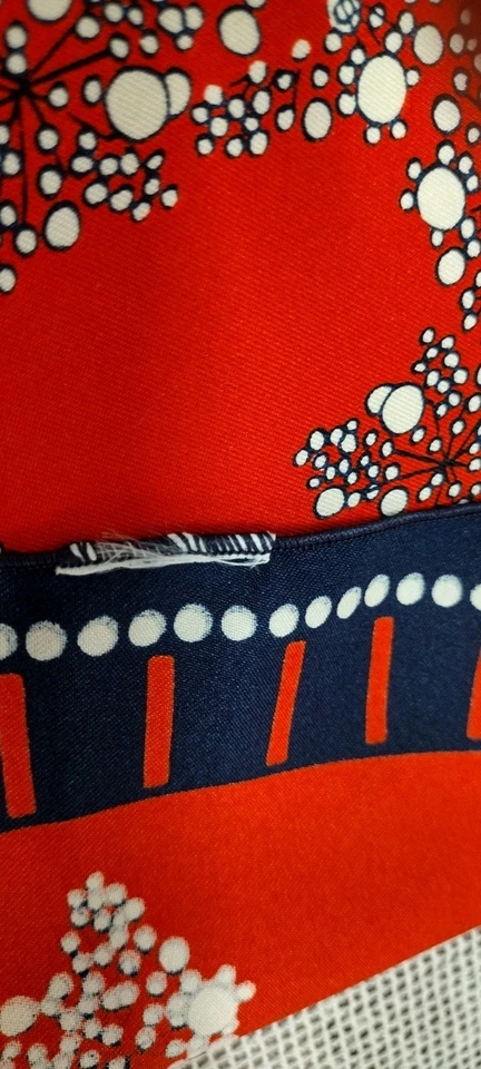 Vintage Scarf 1970s 60s OPERA HOUSE The Kennedy Center RARE red white and blue - Image 3 of 4