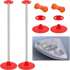2 Pack Boat Cover Support Poles Height Adjustable Support Poles Pontoon System f