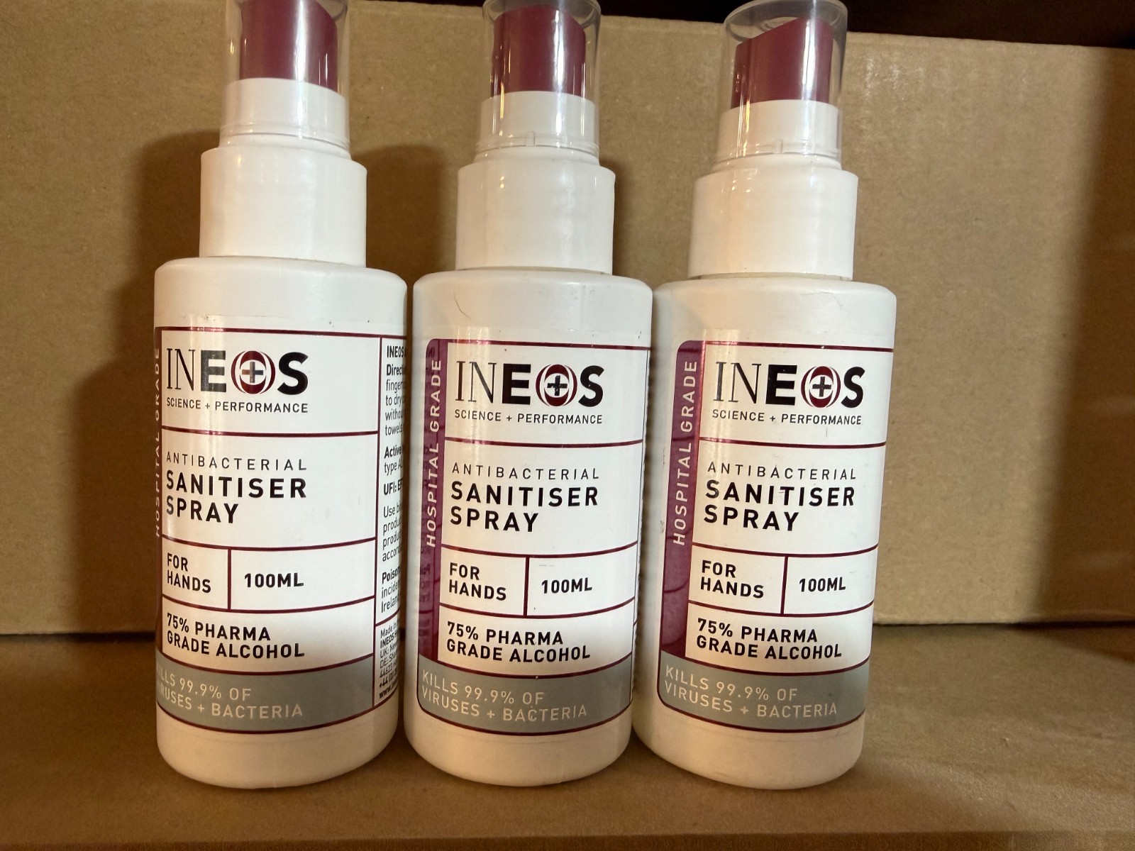 INEOS Antibacterial Hand Sanitiser Gel 100ml ---3 PACK