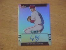 George Kirby 2019 Leaf Metal Draft Rookie Prizm ON CARD AUTO 12/50   Mariners