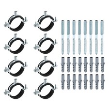 8Set 2-1/2" Split Ring Pipe Hanger Wall Mount Pipe Bracket Clamp M8,M10 