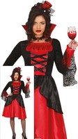 Vampir KostüM Damen L 40-42 – Rotes Kleid, Halloween Outfit, Fiestas Guirca