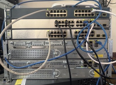 Cisco CCNA Home Lab Kit W/ 3 Switches & 2 Routers Layer 3 L3 With Cables And AP