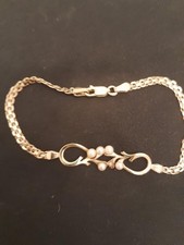 gold and pearl ladies bracelet