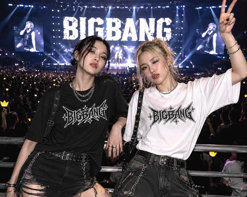 Big Bang Logo T-Shirt | Metal Lettering Graphic Tee | Kpop Lover