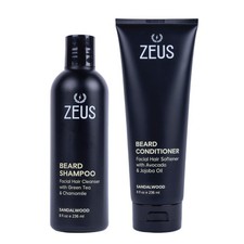 Beard Wash Set for Men, Shampoo Conditioner Duo with Green Tea Essential ...