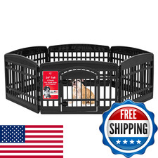 Iris Usa 24 6-Panel Pet Dog Puppy Playpen Door For Puppy Small Dogs Keep Pets