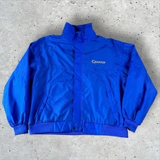 Vintage Zebco Quantum Fishing Jacket Men’s XL Blue Full Zip