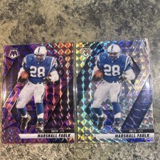 Panini 2 card lot Mosaic Indianapolis Colts Marshall Faulk NFL Trading Card