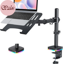 RGB Monitor and Laptop Mount Stand with 3 USB Ports, Charging and USB Data Trans