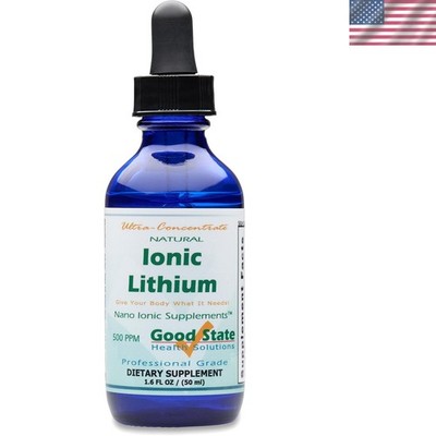 10-Drop Glass Bottle of Ionic Lithium   500 mcg per Serving for Cognitive Health