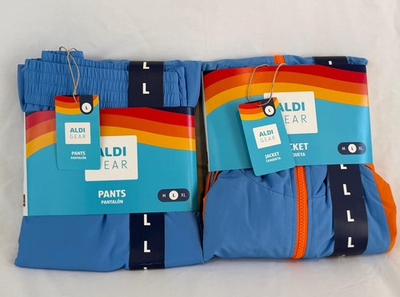 #ad ALDI GEAR Men#x27;s Blue Orange Jacket Pants Size L $59.99