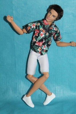 MATTEL KEN PUPPE K30 FASHION DOLL FASHIONISTAS GELENKPUPPE GELENKE HEMD SHORTS