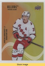 2022-23 Upper Deck Allure Color Flow Orange Yellow Sebastian Aho #SF-1 READ 13nm