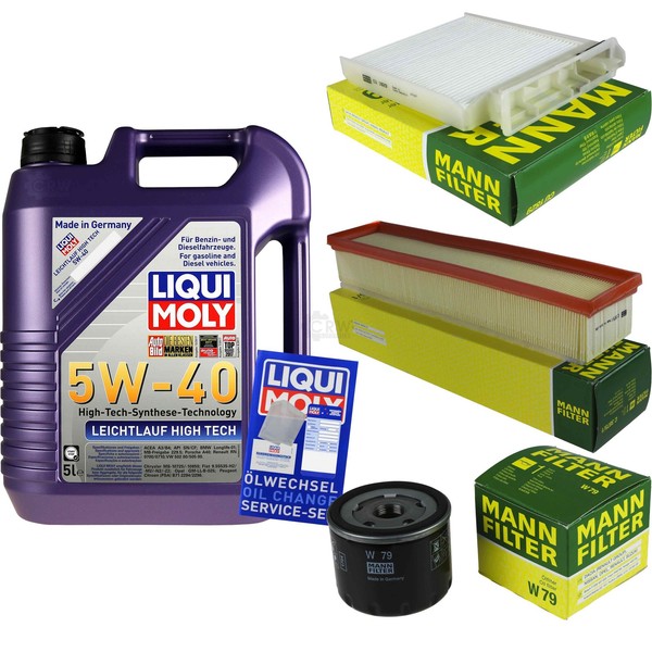 Inspektionspaket 5L Liqui Moly 5W-40 FüR Dacia Duster Logan MCV 1.5 Dci Sandero-image