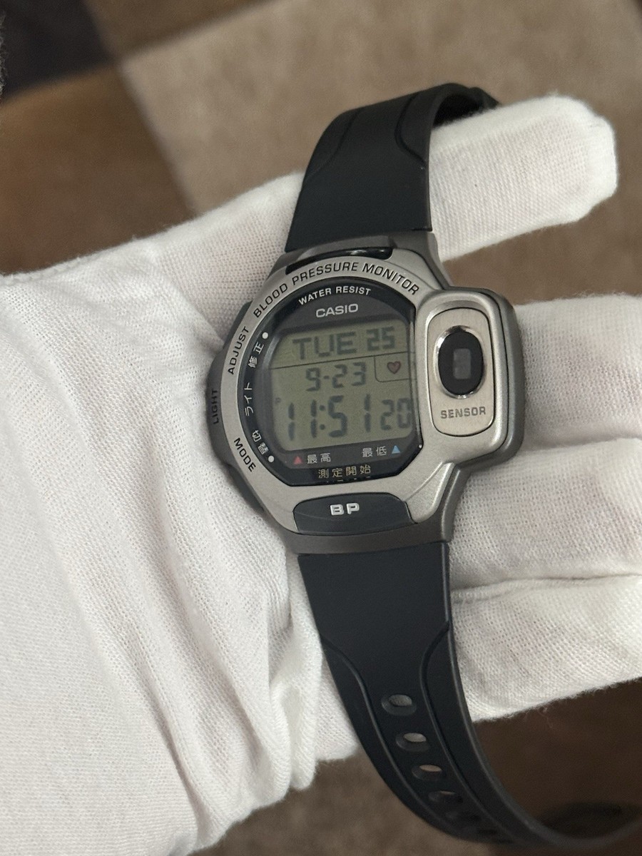 Vintage Casio Digital Watch Blood Pressure Monitor Bp-1b 2197 for