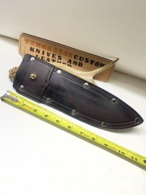 Custom Leather { Cold Steel-Trailmaster Belt Stud BOWIE } style Knife Sheath-USA