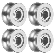4 St&uuml;ck U-Nut-F&uuml;hrungslager, 4x13x7x5mm Chromstahl U-Nut-Rolle