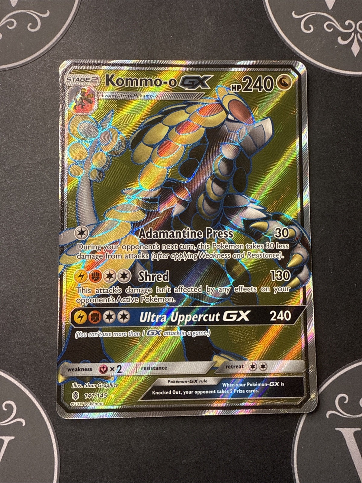 Kommo-o GX (Full Art) 141/145 Sm-Guardians Rising Holo (NM)