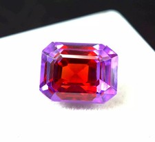 Natural Certified 10.4 Ct Bi-Color Pitambari Sapphire Emerald Cut Loose Gemstone