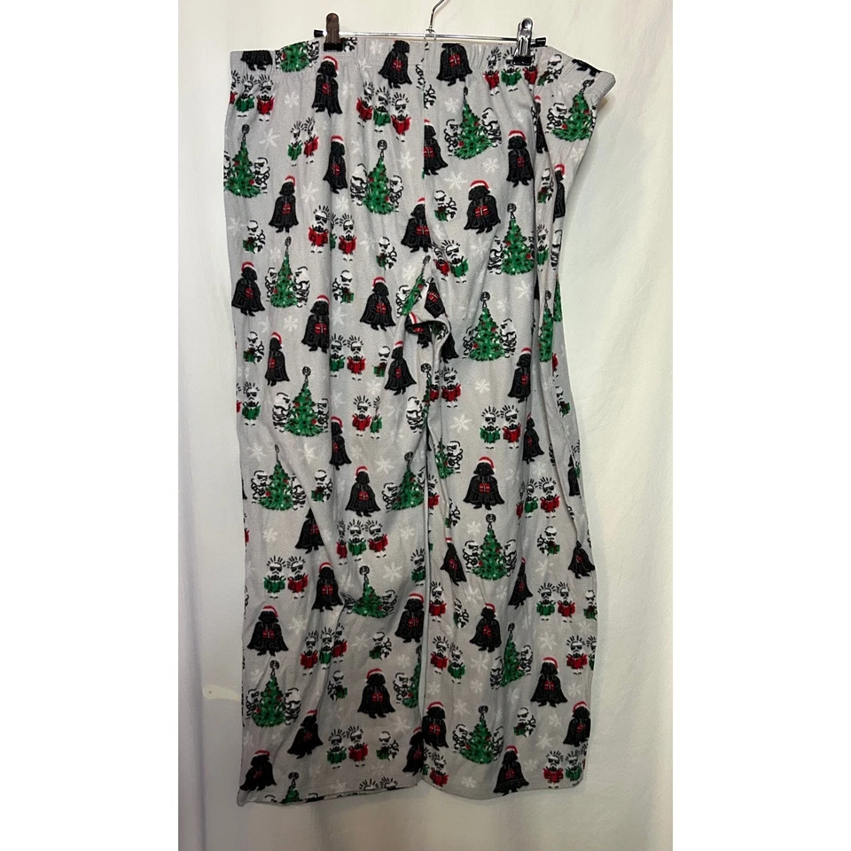 Star Wars Darth Vader Stormtrooper Christmas Pajama Pants Women's 3X Gray Fleece - Image 3 of 4