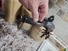 *Extremely Collectible* Buermann Large Rowel Spurs Model #1234 Unmarked w Chains